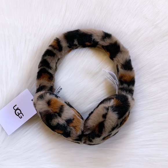 UGG Leopard Faux Fur Earmuffs - Picture 3 of 8